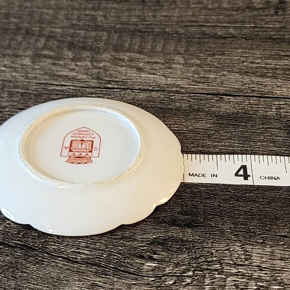 Vintage Miniature Limoges France Souvenir Porcelain Plate with Stand - Picture 9 of 9